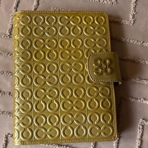 Vintage Coach Gold Embossed Planner Agenda Cover